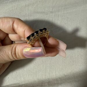 Black Diamonds 18k Gold Sophisticated Ring Jewelry